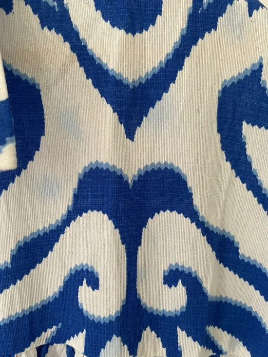 BloomChic Blue and White Printed Midi Dress Button Detail Size 14/16 NWT - Picture 8 of 11